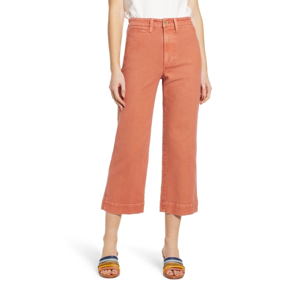 Madewell Cropped Pants in Terracotta